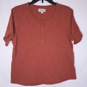 Tecovas Shirt Womens XL Brown Henley